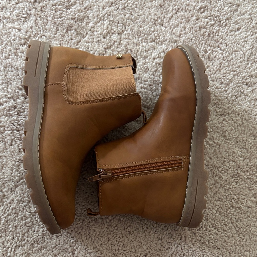 Kids Tan Leather Boots